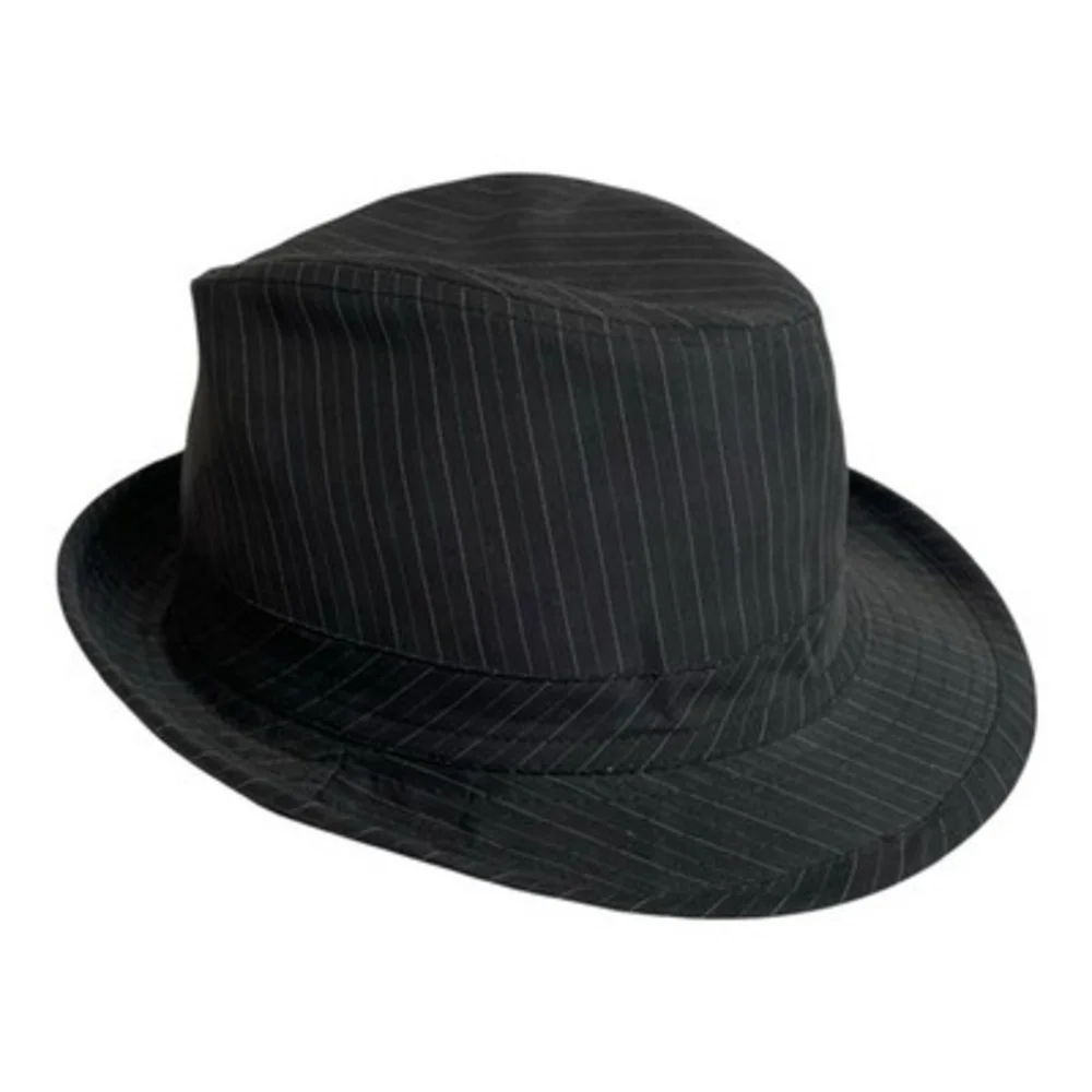 David & Young Unisex Manhattan Classic Striped Trilby Hat OS Structured Gangster